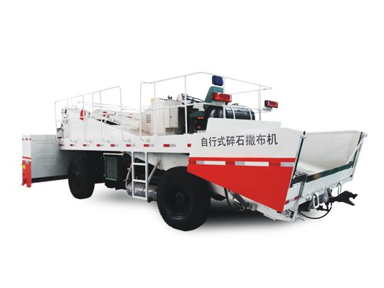 SS6000 سیلر تراشه خودران، 6m بدون مرحله تنظیم شده پهنای گسترش Asphalt Chip Spreader برای تعمیر و نگهداری جاده بزرگراه